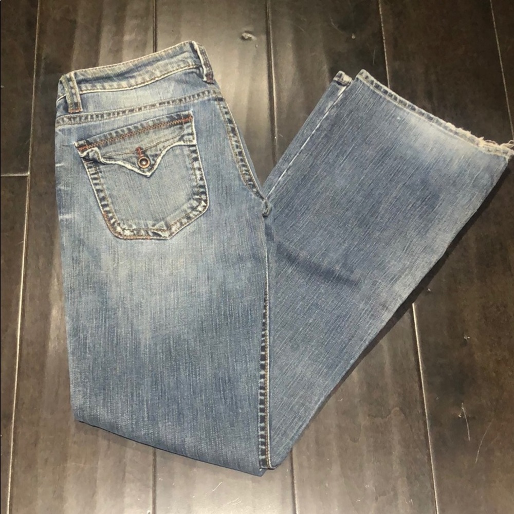 Silver denim jean
